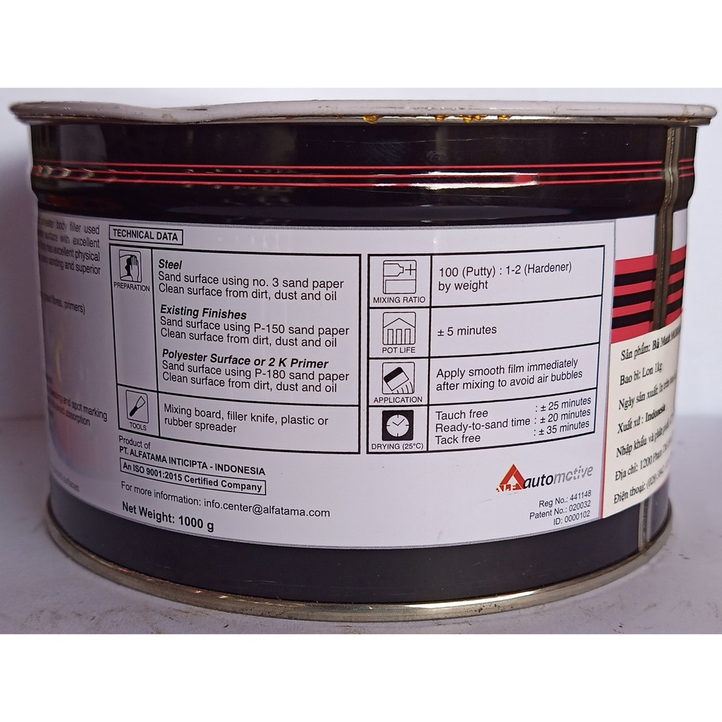 Matít  Morolac Polyester Putty 1Kg