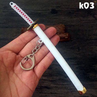Móc khóa Kiếm Zoro Wado ichimonji cỡ nhỏ 15 cm tặng giá đỡ
