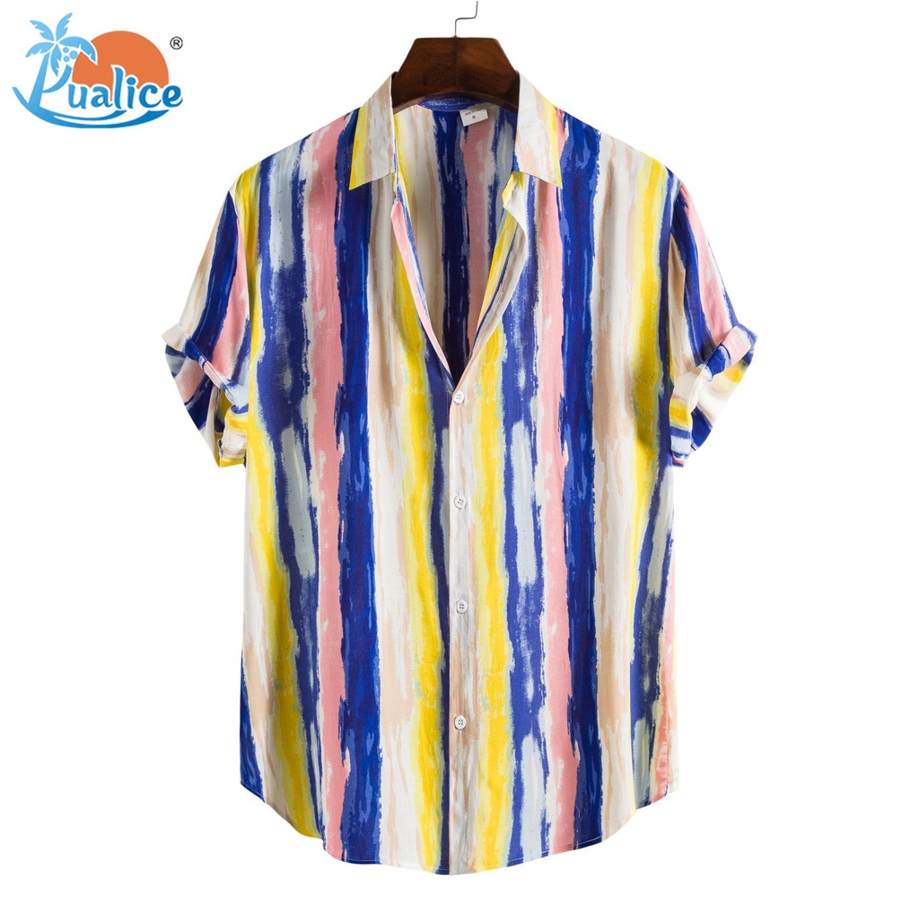 Áo sơ mi tay ngắn kẻ sọc sành điệu cho nam