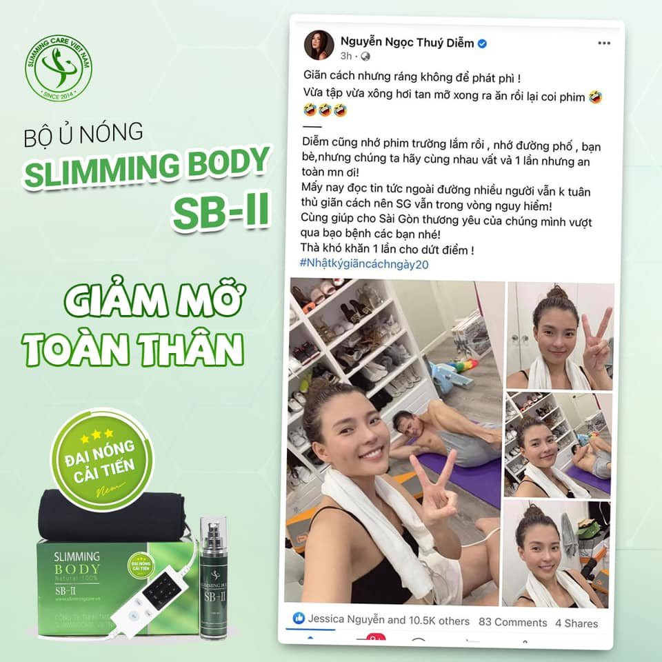 Bộ ủ nóng tan mỡ bụng, đai quấn nóng thải mỡ SLIMMING BODY 2 Với đai điện cải tiến giảm eo hiệu quả an toàn