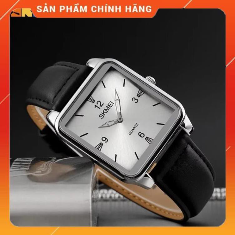 Hàng Cao Cấp -  Đồng hồ- NAM- Skmei mặt vuông 1603 viền vàng đen-Nhật bản  - lỗi 1 đổi 1 | BigBuy360 - bigbuy360.vn