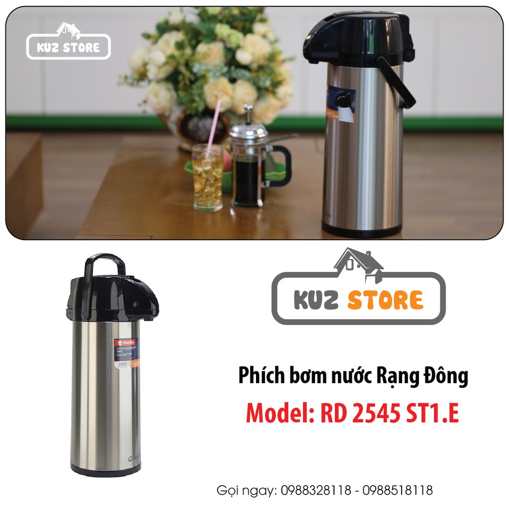 PHÍCH ĐỰNG NƯỚC NÓNG RẠNG ĐÔNG RD 2545 ST1.E