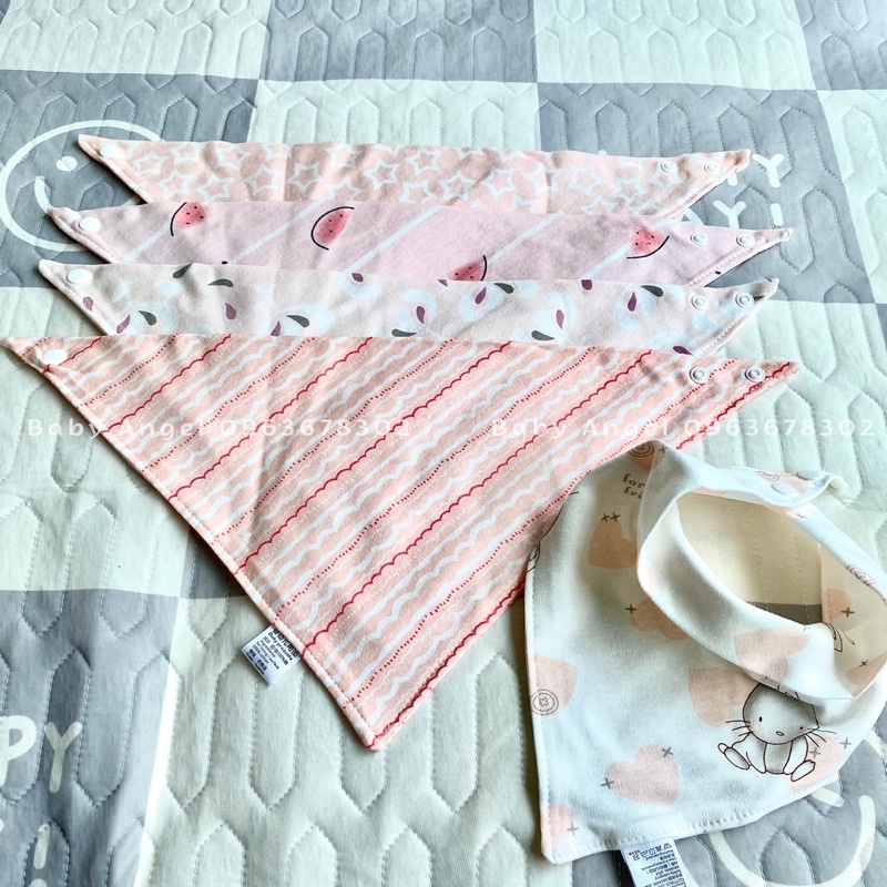 [𝑮𝑰𝑨́ 𝑹𝑬̉ 𝑵𝑯𝑨̂́𝑻] Set 5 yếm 100% Cotton cao cấp cho bé, hình ngộ nghĩnh siêu đáng yêu