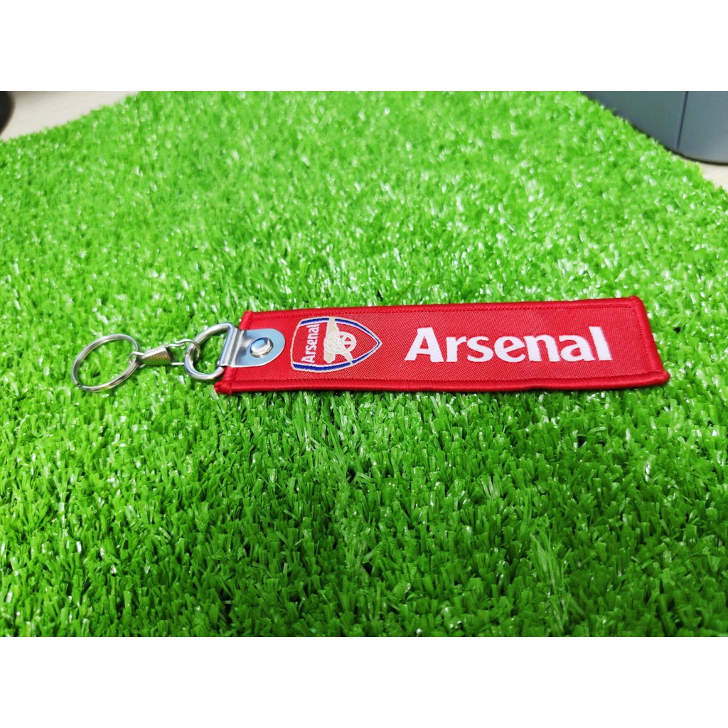Móc khóa bóng đá dây vải Arsenal Thethaocompa