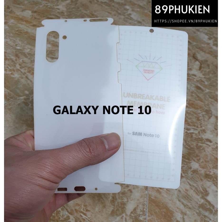 Bộ PPF chống xước 2 mặt Galaxy Note 10