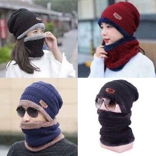 Set mũ len kèm khăn 2in1