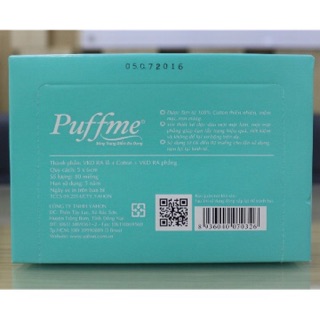 Combo 100 bông trang điểm Puffme.