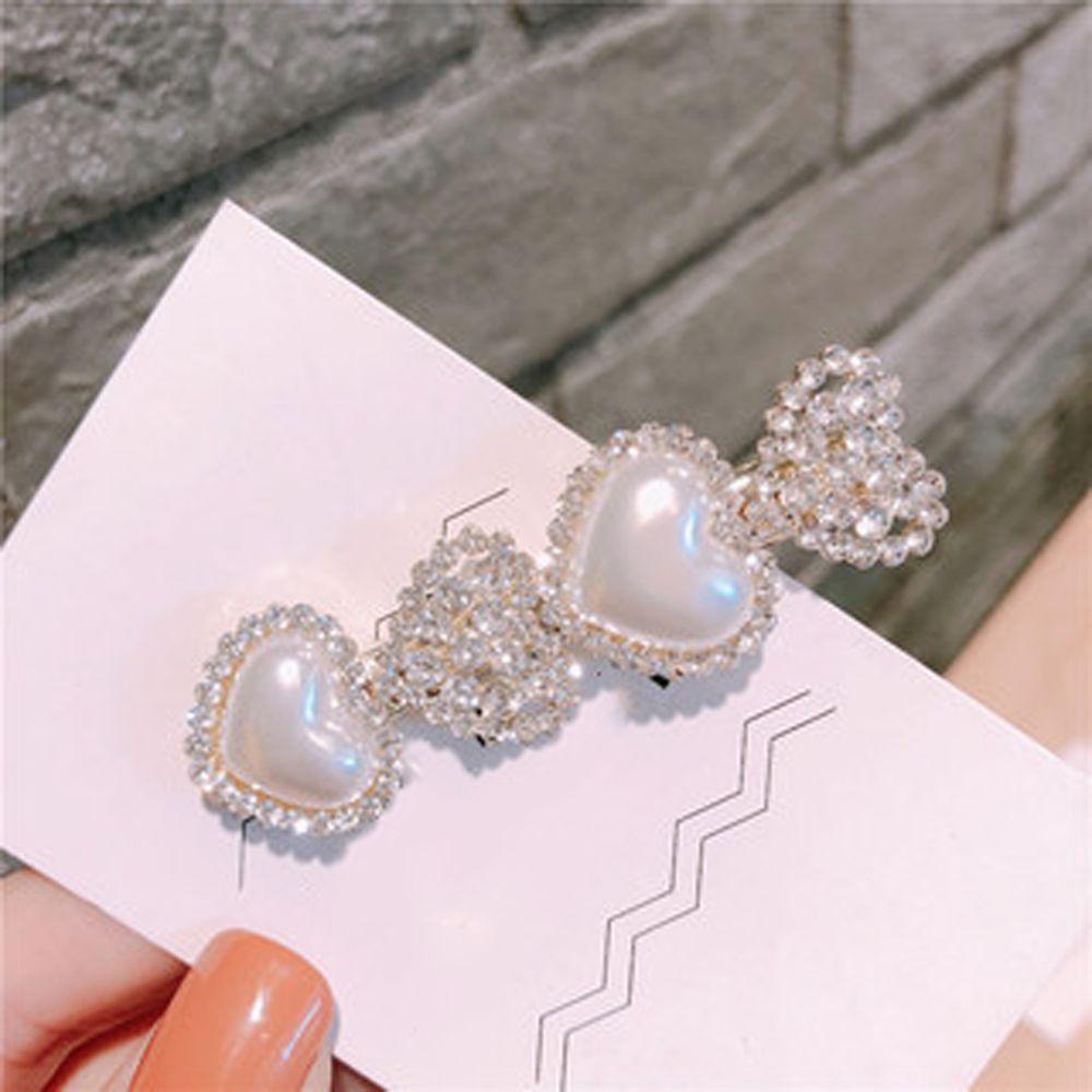 Kẹp TóC ĐíNh Kim Cương Giả ThờI Trang Cho Nữ|Kẹp Tóc Hình Trái Tim Xinh Xắn Cho Nữ