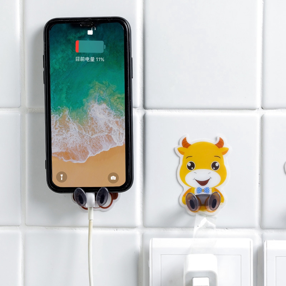 1 Móc Treo Phích Cắm Điện Gắn Tường Hình Thú Xinh Xắn
