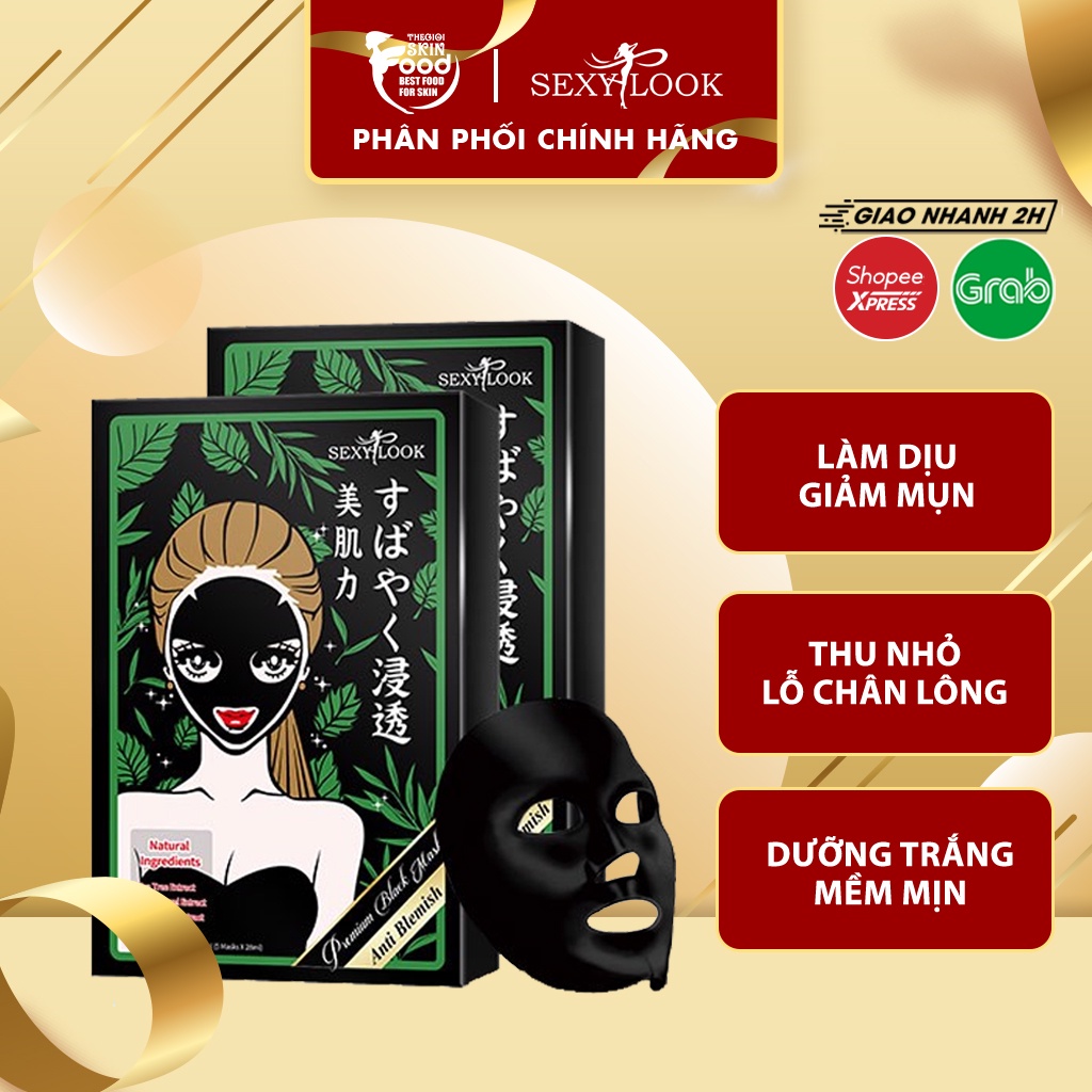 Mặt Nạ Tràm Trà Sexylook Anti Blemish Black Facial Mask