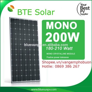 pin mặt trời mono 200w BTE Solar