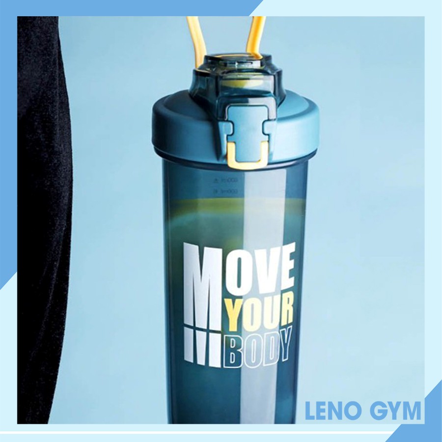 Bình Nước tập Gym, Chơi Thể Thao Thể Hình, Dung Tích 800ml, Kèm Quả Lắc Leno Gym Store