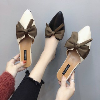 Free ship 50k dép sục nữ đính nơ lụa xinh xinh cực đẹp