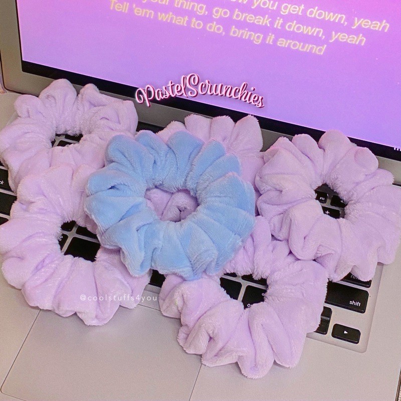 Đồ buộc tóc scrunchies nhung mềm nhiều màu