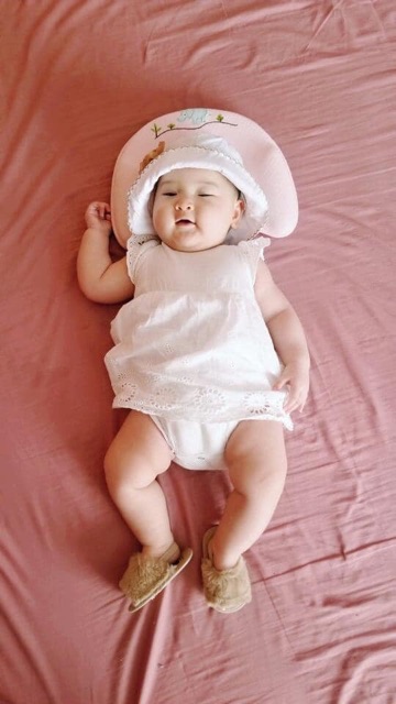 Gối cao su non chống bẹp đầu cho bé [ babyboo]