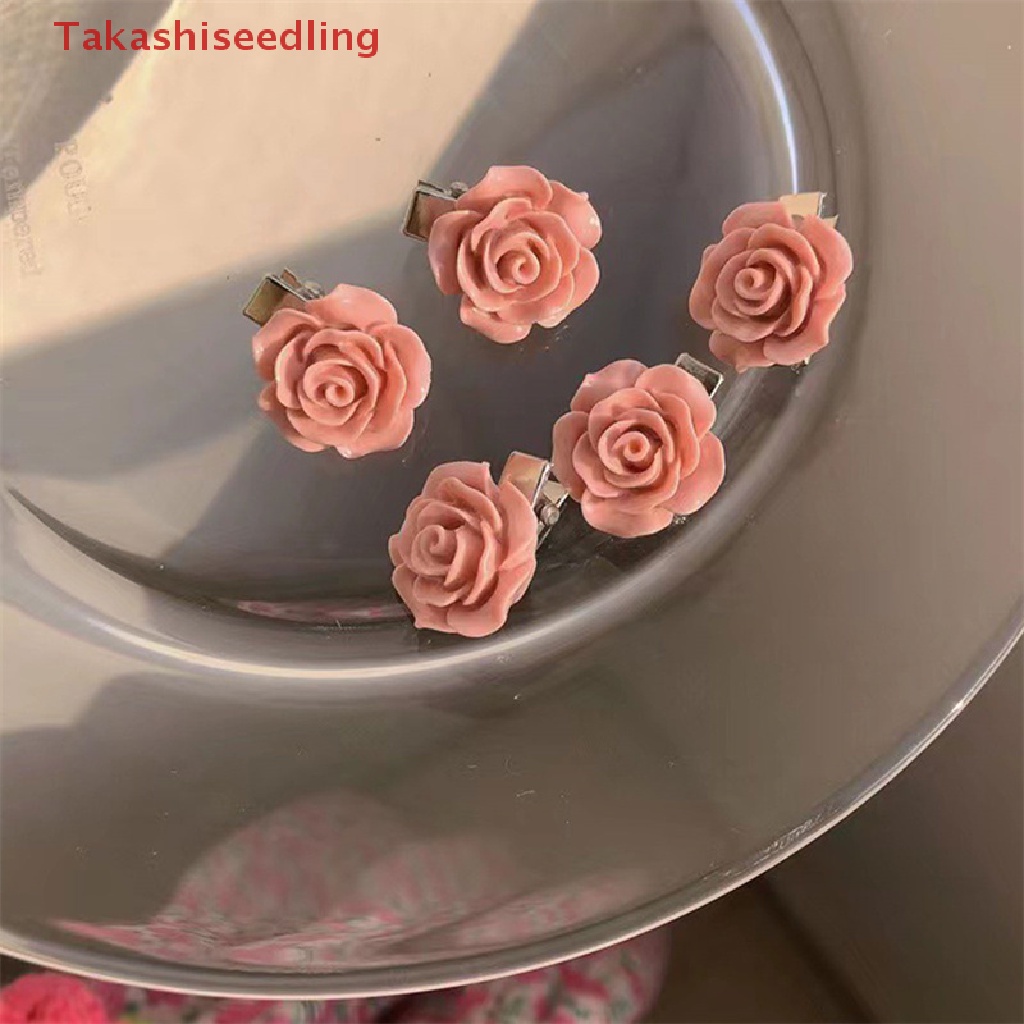 Kẹp Tóc Hình Nơ Hoa Hồng Đào Dễ Thương Cho Bé Gái