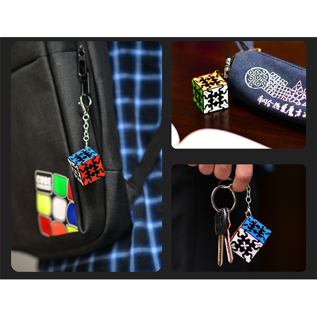 Móc Khóa Rubik Gear 3x3 Keychain