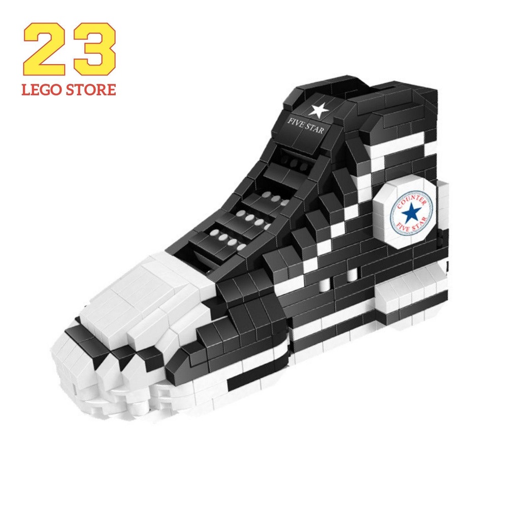Bộ đồ chơi lắp ghép Giày thể thao Sneakers Converse mini cực ngầu, Đồ chơi lắp ráp giày Sneakers All Star