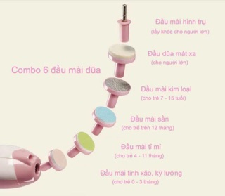 Dũa móng cho bé. Máy dũa móng