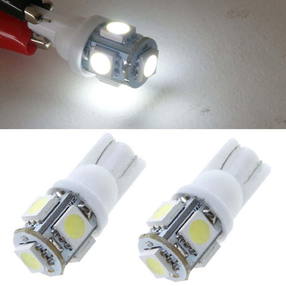 Set 2 bóng đèn Led T10 5 SMD W5W 168 cho đèn báo rẽ/ đèn bên hông/ đèn lùi xe hơi