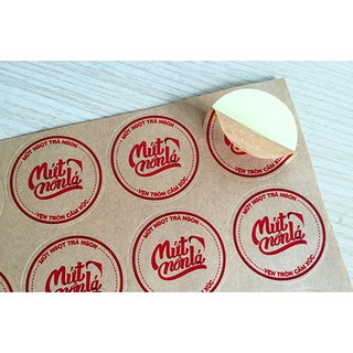 In tem Decal Kraft bế Tròn