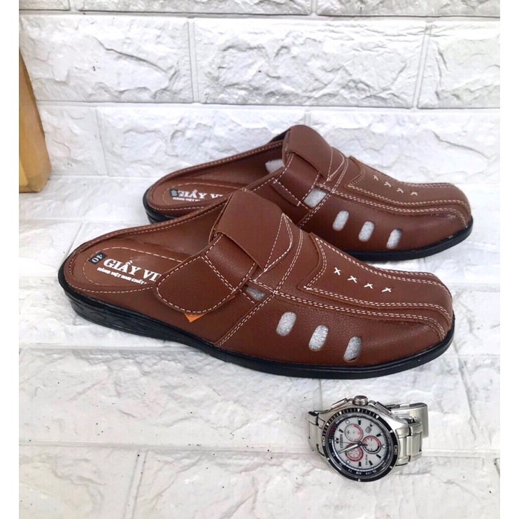 Dép sapo nam đẹp..da mềm..mã SP05..Size từ 38-43.màu vàng bò..mẫu mới nhất hiện nay