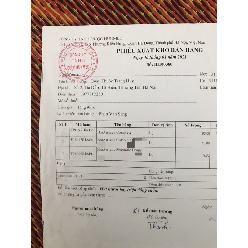 Men BIOAMICUS chủng | Thế Giới Skin Care