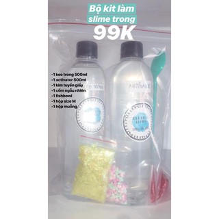 Bộ kit làm slime / kit làm slime trong / Nguyên liệu làm slime trong / Set làm slime / Kit clear slime /Kit tự làm slime