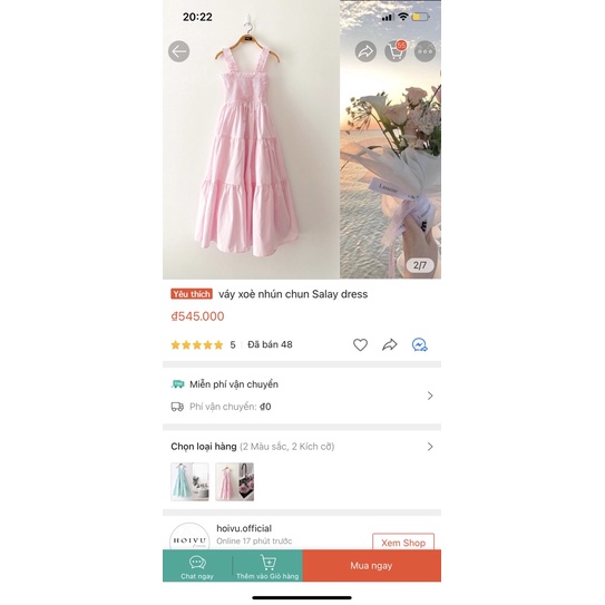 PASS VÁY HOIVU SALAY DRESS HỒNG