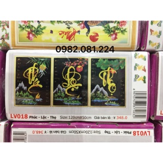 Tranh đính đá phúc lộc thọ LV018