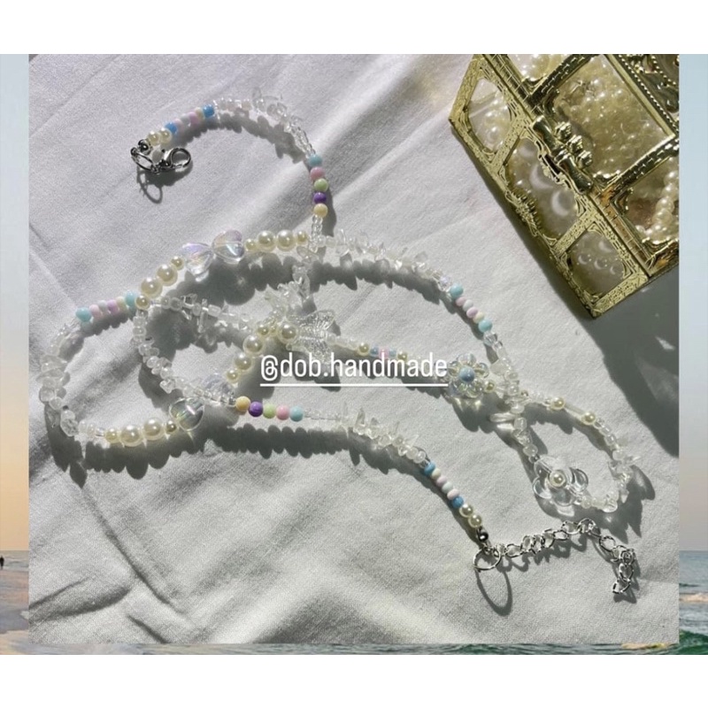 Body chain/ Chain đeo eo handmade DOB baby blue