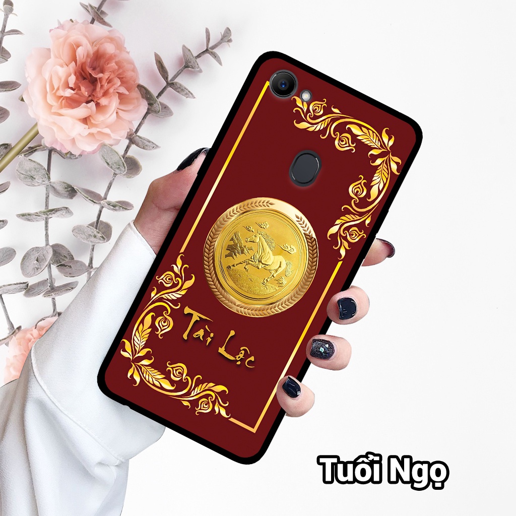 Ốp điện thoại OPPO F5/ F7 in hình 12 con giáp,phong thủy,bền đẹp – lưng kính tráng gương viền dẻo