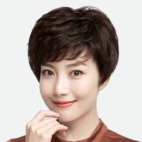 🌿Tặng Lưới🌿 Tóc giả nữ trung niên nguyên đầu Hàn Quốc cao cấp - TG45
