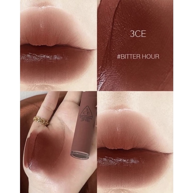 Son Kem 3CE Velvet Lip Tint Bitter Hour Màu Cam Đất Siêu Mịn Môi