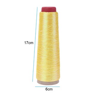 Cuộn chỉ lụa polyester đính kim tuyến bắt mắt
