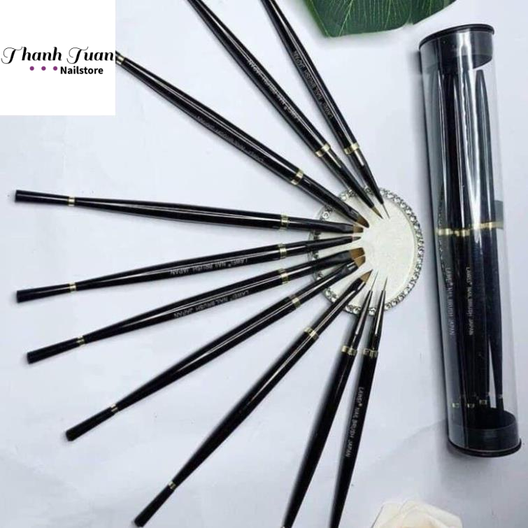 Cọ vẽ nail,bộ cọ 10 cây LAWEI chính hãng Nail Brush Japan  - Phụ kiện đồ nail