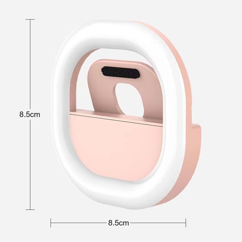 Đèn LED mini hình vuông kèm nhẫn đỡ điện thoại di động cho Iphone Samsung Xiaomi Huawei