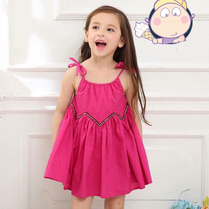 Váy 2 dây cotton bé gái