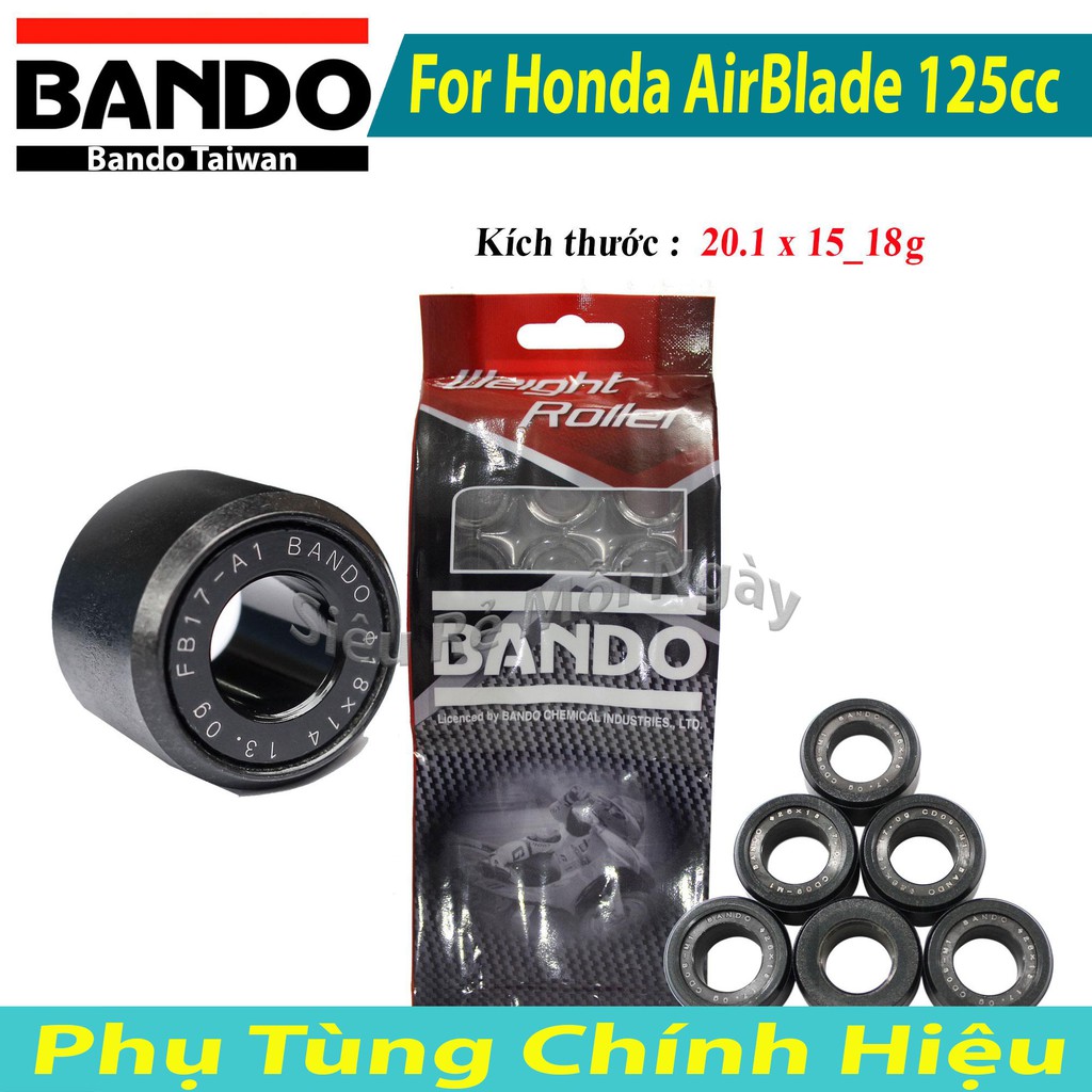 Bộ Bi Nồi Bando Honda AirBalde New 125cc, PCX 150, Vario 150, SHVN 150 20.1 x 15 x 18g