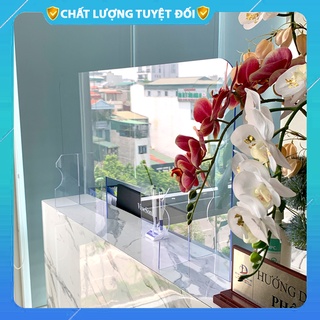 Tấm mica chắn giọt bắn trong suốt 3mm thiếu - 5mm đủ kích thước chống địch cho quầy thuốc, quán ăn
