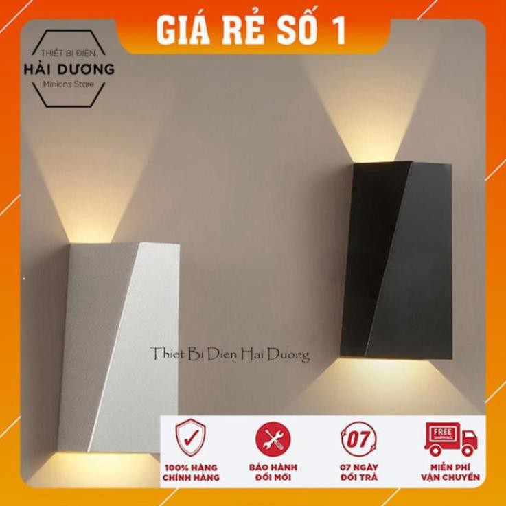 Giá rẻ số 1- Đèn LED hắt tường 2 đầu hình đa giác chống nước TN822 (Trắng/Đen) Bảo hành 1 năm