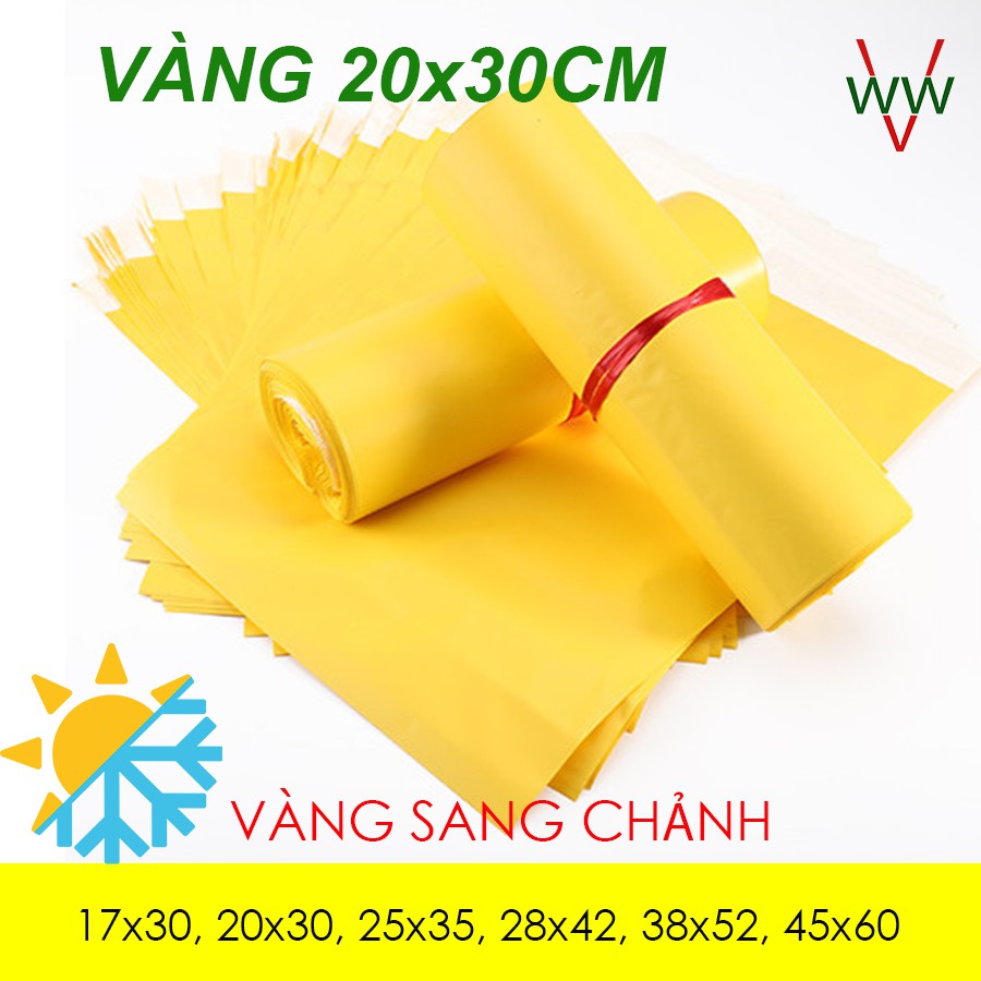 [GIÁ RẺ NHẤT] [ VÀNG SANG CHẢNH 20x30cm] (100 túi = 1 cuộn) - Túi đóng hàng, Túi chuyển phát nhanh siêu TIẾT KIỆM