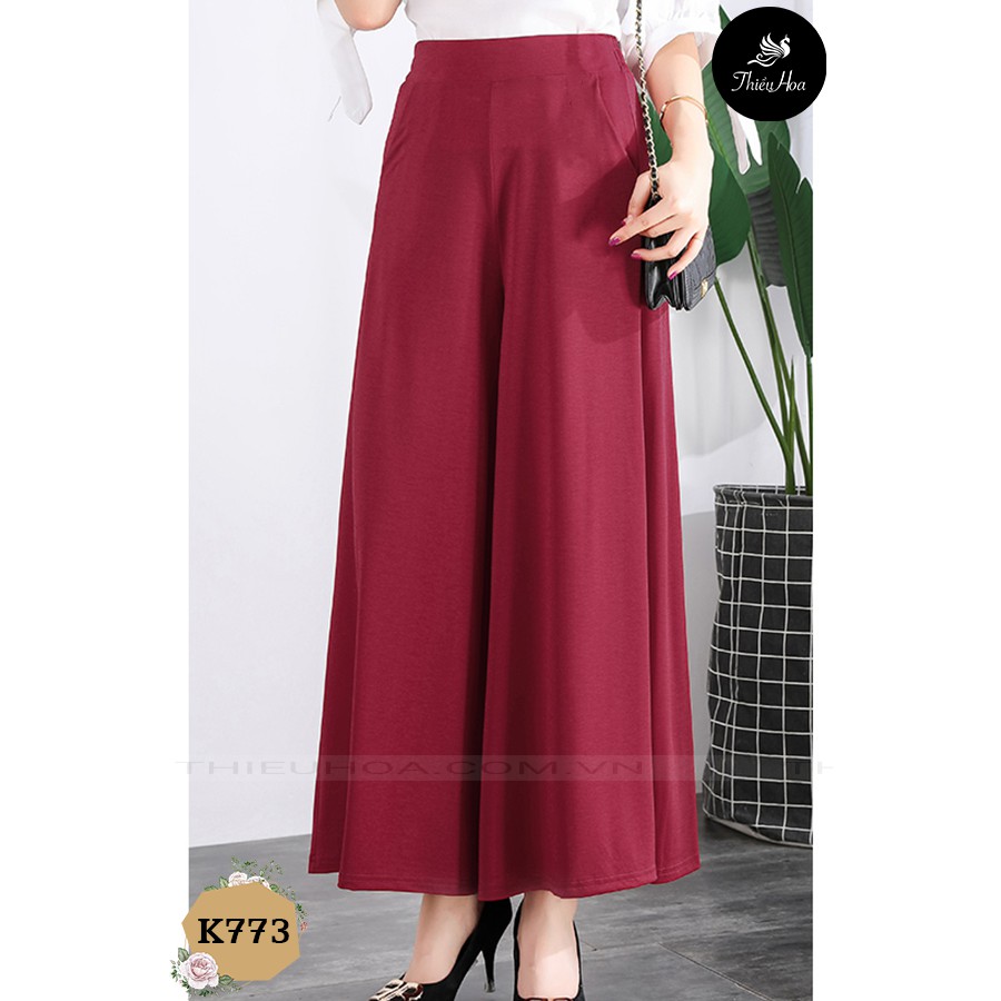 Quần Thun Ống Rộng Suông Dài Thiều Hoa K773