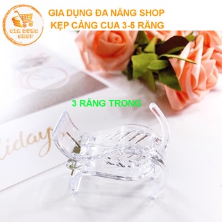 (Combo 3) Kẹp Tóc Càng Cua Trơn Chất Lượng, Kẹp 3 Răng - 5 Răng