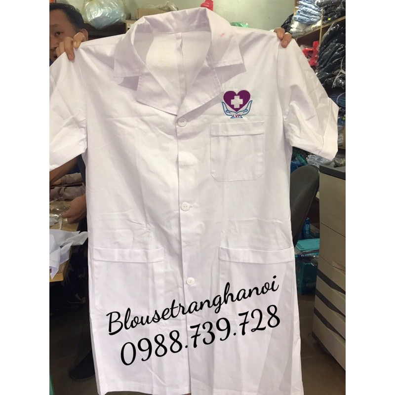 Áo Blouse Bác sĩ vải thô cao cấp, áo choàng bác sĩ, thẩm mỹ viện - Blouse trắng hà nội