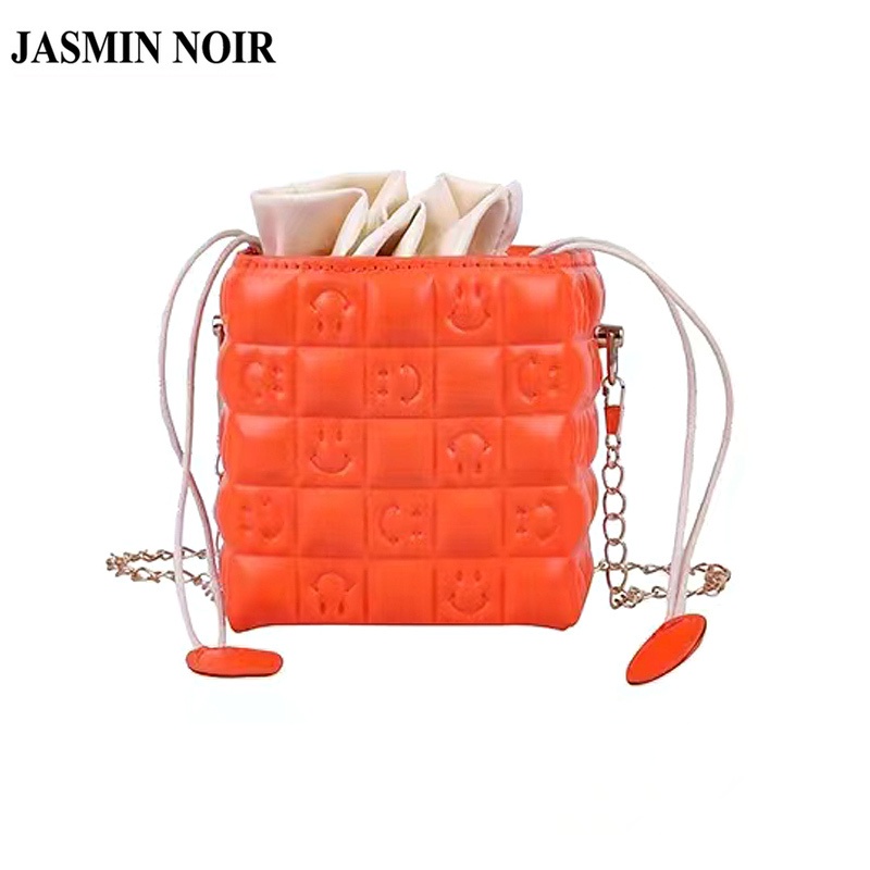 Túi Đeo JASMIN NOIR  Chéo Nhỏ Nhắn Họa Tiết Kẻ Sọc Phối Dây Xích Thời Trang Trẻ Trung Cho Nữ
