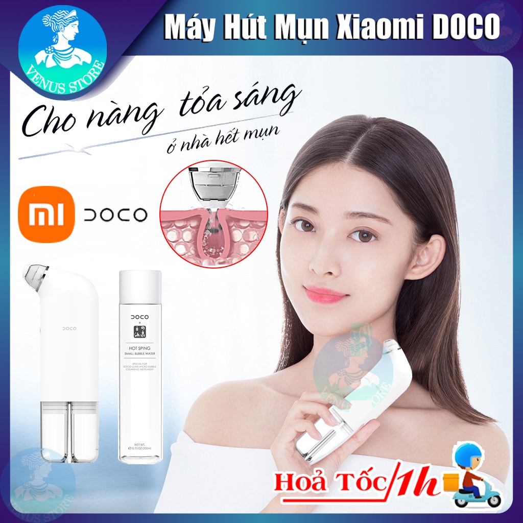 Máy Hút Cầm Tay Hút Mụn Đầu Đen, Mụn Cám, Rửa Mặt Breo Market - Máy Hút Mụn Xiaomi DOCO Đa Năng Thế Hệ Mới