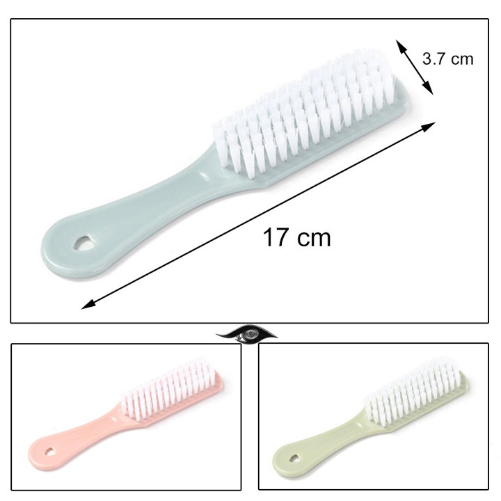 Bàn chải chà giày, giặt quần áo, cọ giặt giày dép mini cán dài tiện lợi