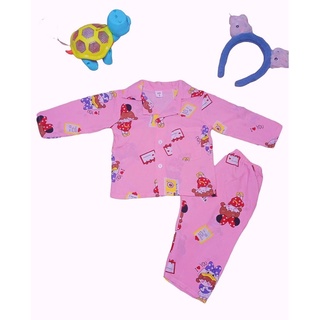 Bộ pijama dài tole lanh bé gái đủ size