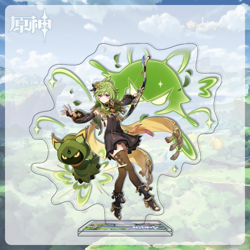 Tượng Mica Standee Game Genshin Impact Thành Mondstadt Cảng Liyue Inazuma mô hình anime chibi